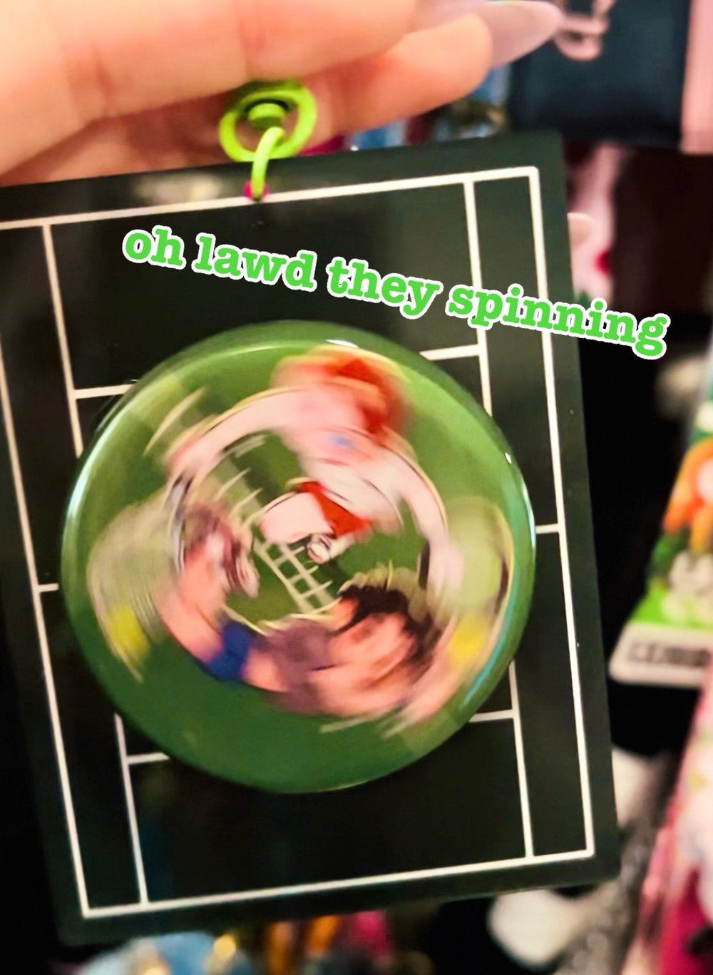 Spinning 3in Challengers Court Charm