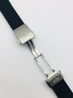 Image of 22mm-24mm Black silicone Rubber Watch Strap Band Bracelet,for breitling watch,straight lug.new