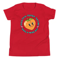 Image 3 of SIDTHEVISUALKID ELECTRIC PEACH Youth Short Sleeve T-Shirt