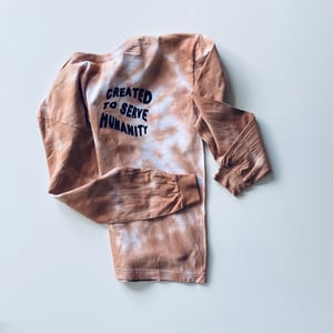 Humanity Tie Dye Long Sleeve T-shirt in Rusted