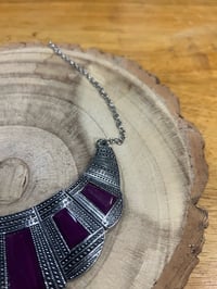 Image 2 of Purple bib necklace 