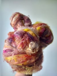 Image 1 of Old Love Betty Style Textural Wool Fiber Batt For Spinning, Felting, Quilitng, Fiber Arts