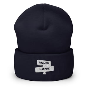 Image of White Solid Lane Logo Beanie