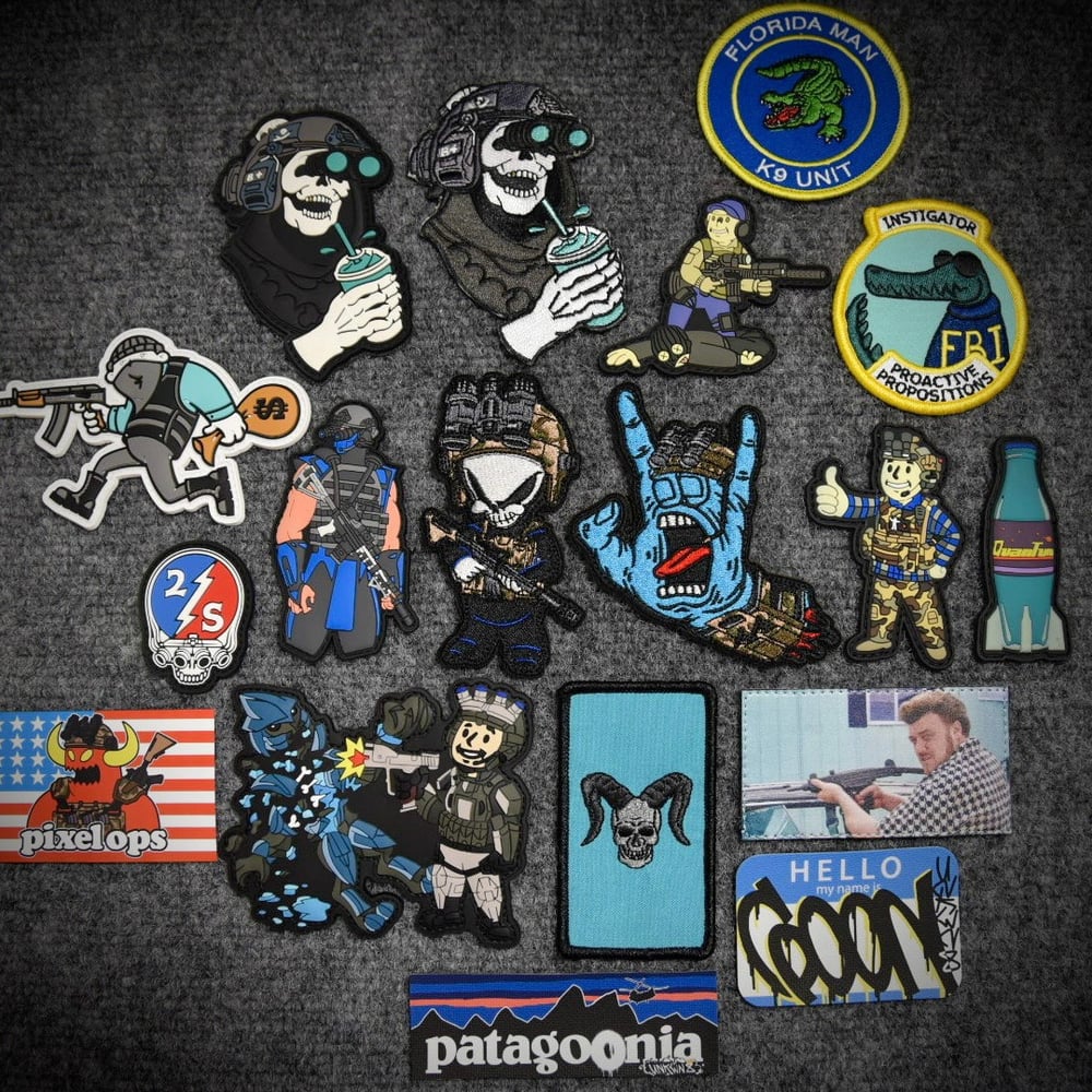 Blue Screaming Hand Patch