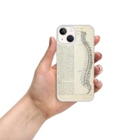 Image 18 of Vintage Book Page Anatomical Illustration Human Spine Clear Case for iPhone®