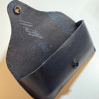 Image 4 of Sunglasses / Glasses Custom Case Upcycled Black leather and OEM Mk3 Cloth seats