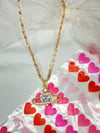 Diamond Heart Asteroid 14K Gold Plated Necklace 