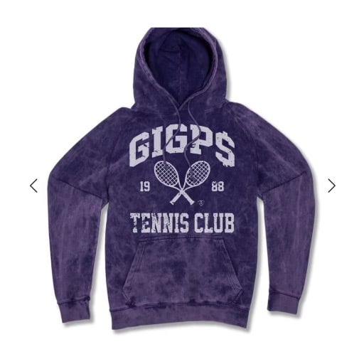 Image of GIGPS TENNIS CLUB HOODIE BLACK STONE