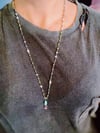 Reserved. Sleeping Beauty turquoise and labradorite necklace