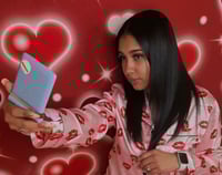 Image 1 of Light Blue LED Travel Mirror