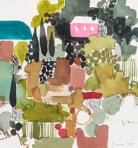 Image 3 of Corfu view original unframed watercolour painting 