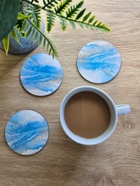 Image 1 of Blue Marble Coasters - 4 pack