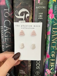 Image 1 of Pink Tree & Snowman Stud Pack