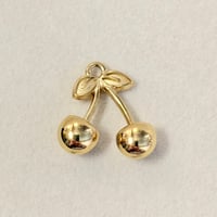 Image 1 of Gold Cherry Charm 