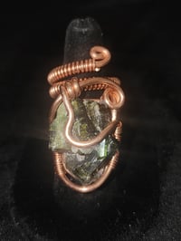 Adjustable Green Tourmaline w/Quartz Ring, Brazil