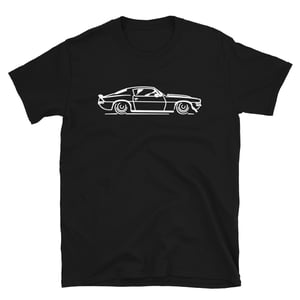Early 2nd Gen Camaro (large rear spoiler, cowl hood) shirt