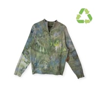 Image 1 of ♻️ UPCYCLED M Men's 100% Cotton Quarter Zip in Sublime Ice Dye