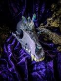 Rainbow Aura Quartz - Coyote Skull