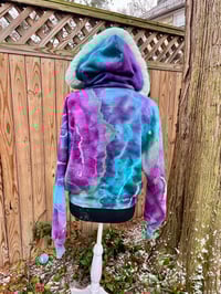 Image 2 of Fur Trimmed Zip Up Hoodie Size Medium
