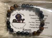 8mm Fearless Tiger Eye Hematite & Onxy Mix