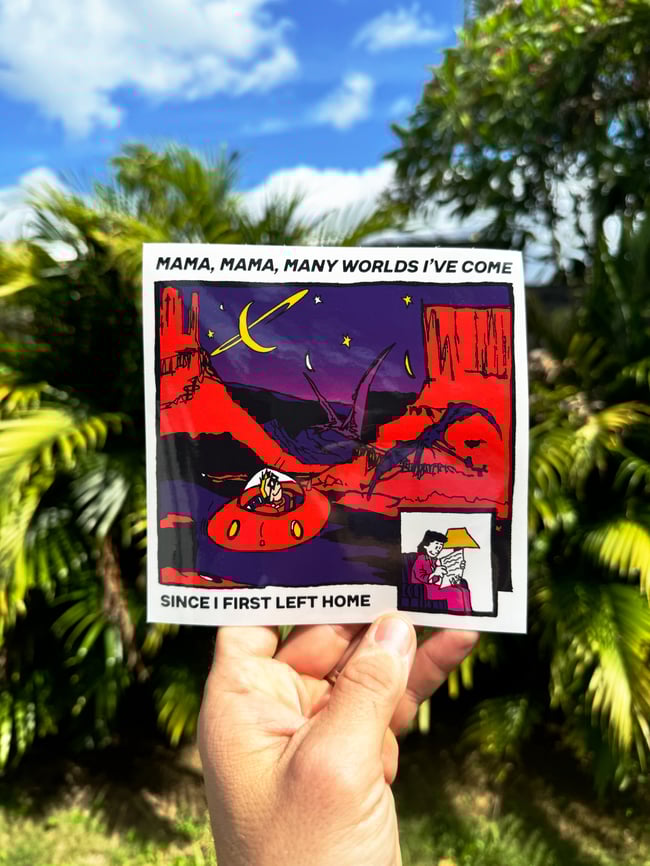 MANY WORLDS 6” STICKER