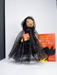 Image 5 of Read More Hate Less Small Art Doll I Know Why the Caged Bird Sings