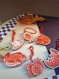 Image 2 of Delicious friends wooden keychains 