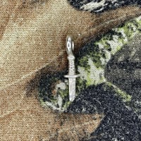 Image 1 of VS Diamond Serrated Sterling Silver Combat Knife