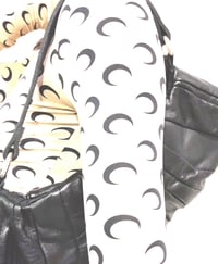Image 4 of Crescent Patchwork Leather Baguette Handbag