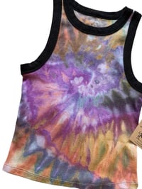 Image 7 of S Ladies Fitted Knit Contrast Tank in Spiral  Ice Dye