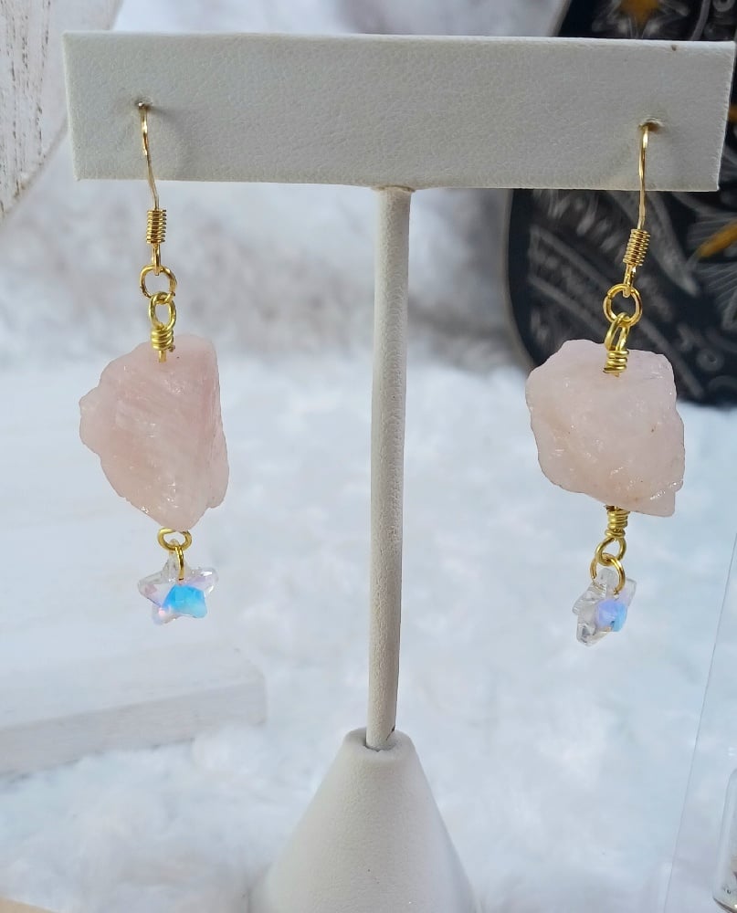 Image of Rose Quartz earrings 