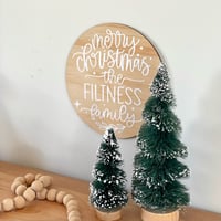 Image 4 of Merry Christmas Round wall plaque