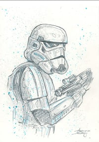 Image 2 of Star Wars Trooper Original Pencil and Watercolor Selection