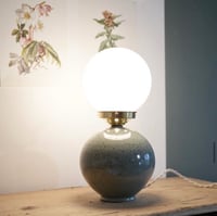 Image 6 of Lampe Ceramique mouchetée & Opaline