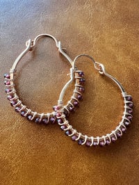 Image 1 of Garnet Swing Earrings