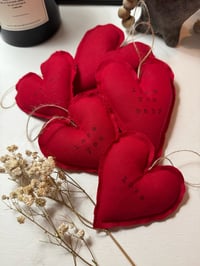 Image 1 of Red Fabric Quote Heart 