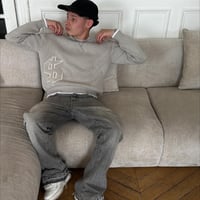 Image 5 of Hip Hop Dollar Logo Embroidery Streetwear Unisex Baggy Set 2 pcs Set Y2K Autumn Winter Retro Knitted