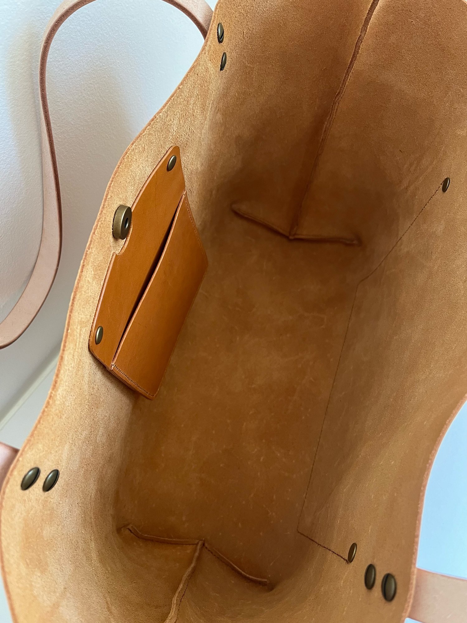 Image of Tan Italian Vachetta Carry-all Tote