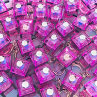Image 2 of Transparent Ver. Ami Bam Clicky Keycap Keychain