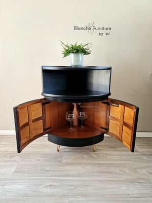 Image of Nathan Corner Drinks Cabinet in Black