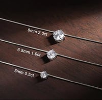 Image 3 of Moissanite Stud Necklace