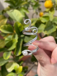 Image 1 of Silver Pearl ring