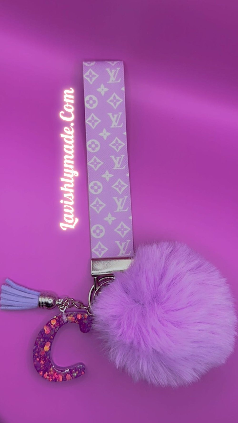 Image of Lavender LV Keychain 💜