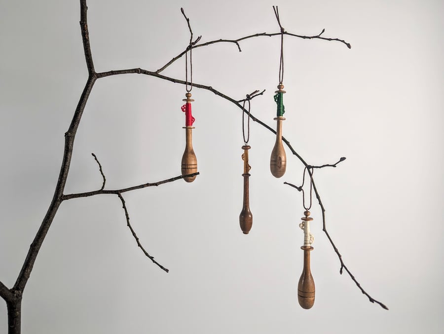 Image of Lace making bobbin decorations 