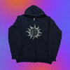 Navy Blue Spiral Sun Zip Up 