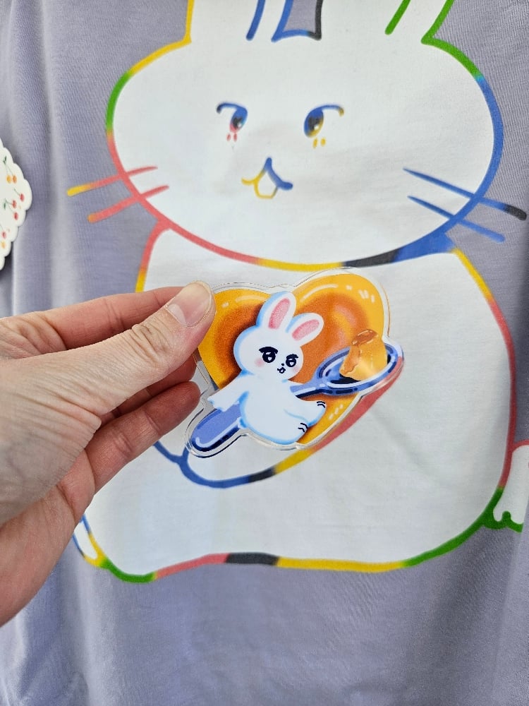 Image of Pudding Bunny Acrylic Clip