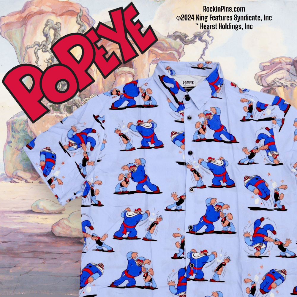 Popeye The Sailor Man - Popeye vs Sindbad Button Up Shirt