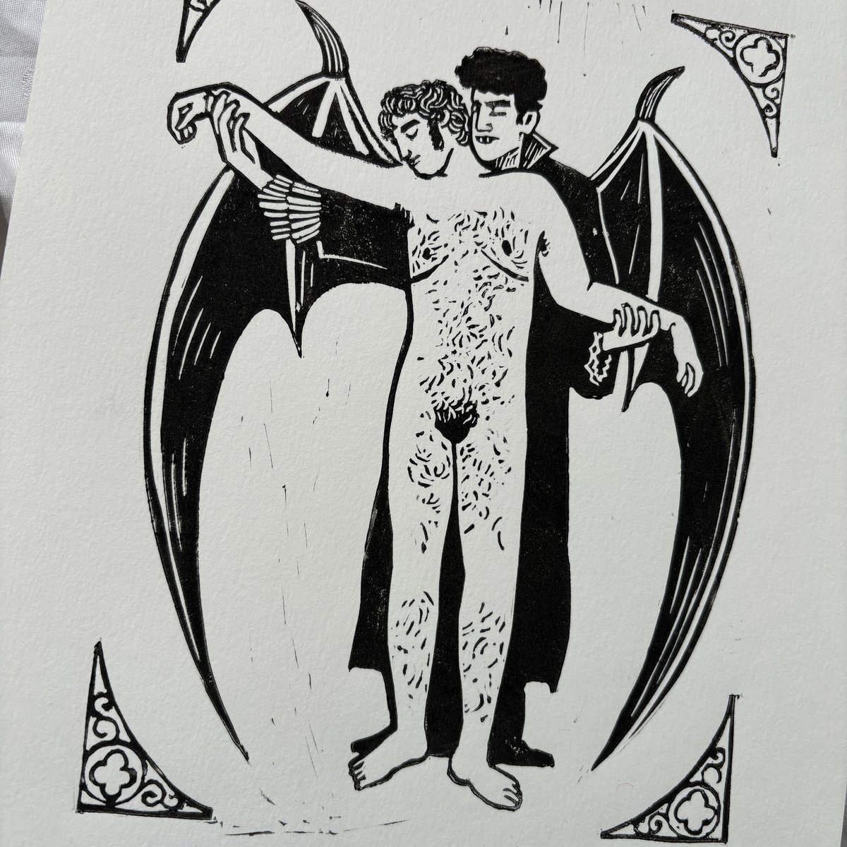 Image of Trans Vampire Lino Print