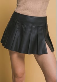 Image 3 of Pleat leather skirt 