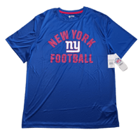 Image 3 of   NFL Team Apparel New York Giants T Shirt mens Size L Blue Moisture Wicking Tee